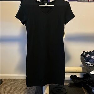 Classic Black V-Neck Dress